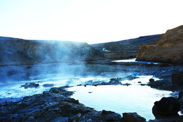 sacred lake in tibet landscape