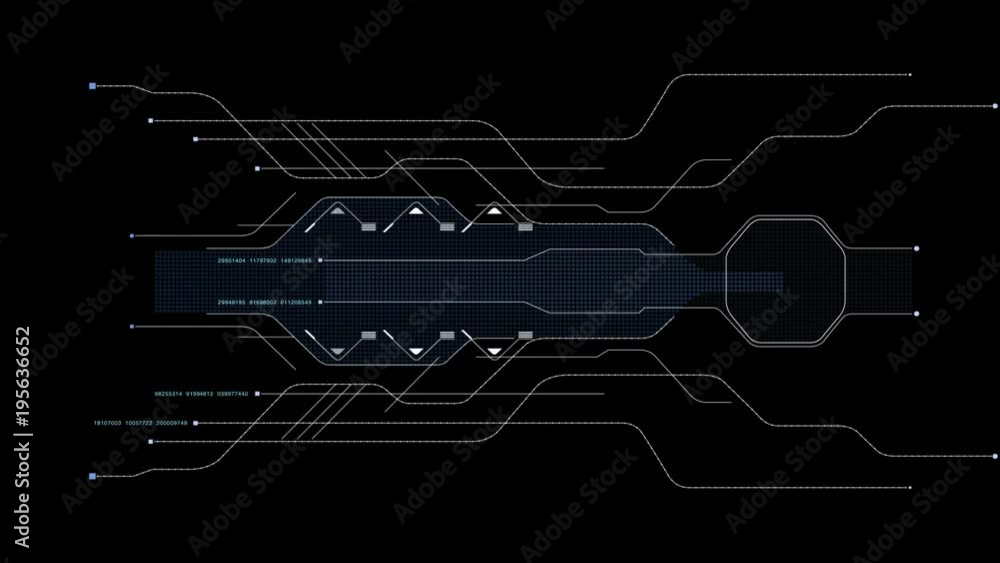 Poster Hi-tech user interface head up display for background computer desktop screen display