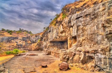 Kumbharvada, cave 25 at the Ellora complex. UNESCO world heritage site in Maharashtra, India