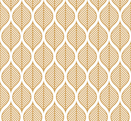 Vector geometrische blad naadloze patroon. Abstracte bladeren textuur.