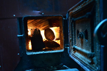Wood-burning stove - piec opalany drewnem