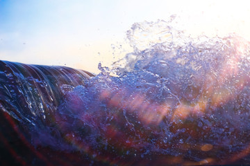 Waves on the beach in the tropics