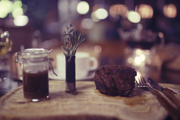 steak meat food serving restaurant