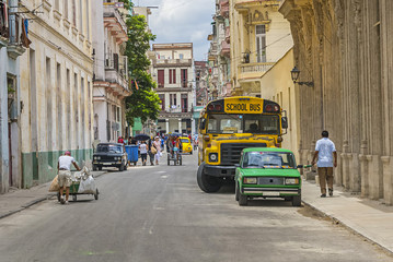 Fototapeta premium Street Scene in Havana, Cuba