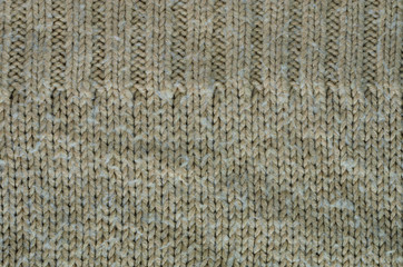 Gray Texture of a Knitted Sweater with Two Types of Knitting. Knit texture as background.
