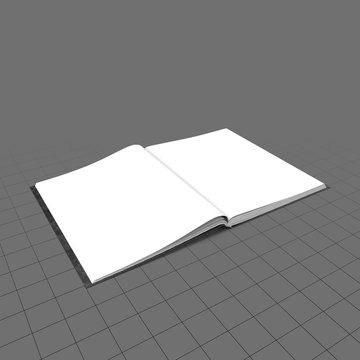 Open bound sketchbook (flat) 3