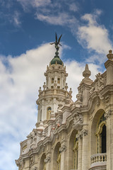Fototapeta na wymiar Tower of the Gran Teatro de la Habana in Havana, Cuba