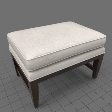 Rectangle ottoman with cushion