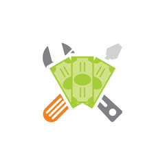 Money Repair Logo Icon Design