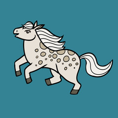 cartoon Irish miniature pony