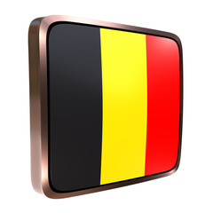 Fototapeta premium Belgium flag icon