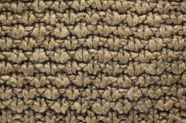Naklejka premium Knit Texture Close-Up. Knit Sweater Blank Background