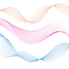 Graphic vector abstract light waves