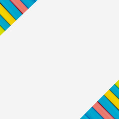multi  Colorful pipe with copy space for your text on white background. / education, creativity and feeling happy