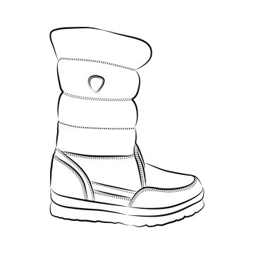 Shoe, hand-drawn in sketch style. Vector illustration