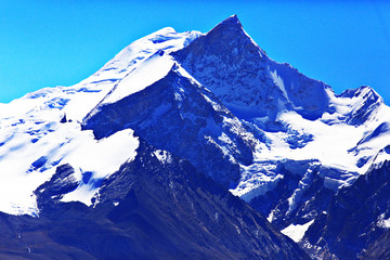 mountain landscape of the cliff in the Himalayas