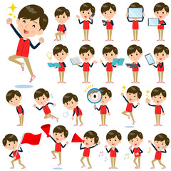 Store staff red uniform men_2