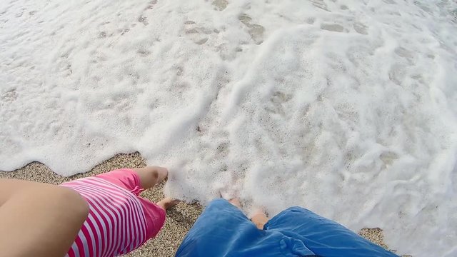 foot on the beach