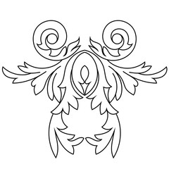 Vintage baroque ornament, corner. Retro pattern antique style acanthus. Decorative design element filigree calligraphy vector. - stock vector