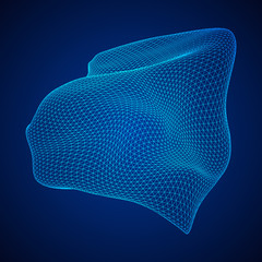 Abstract wireframe mesh. Vector technology background. Connection design template.