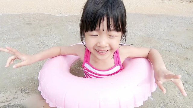 cute girl on the beach