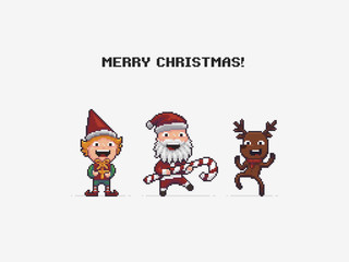 8bit Christmas Characters