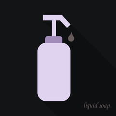 Liquid soap icon. Cartoon illustration of liquid soap vector icon for web isolated on background