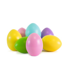 Easter eggs isolated on white