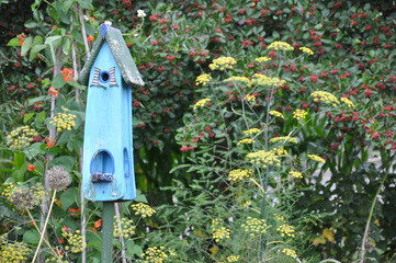 Pale Blue Birdhouse