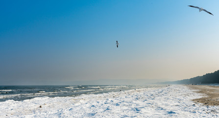 Schnee an der Ostsee