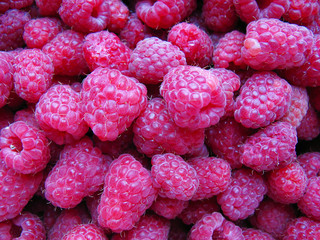 Ripe raspberry, background