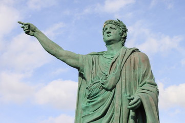 Statue of Neron in Anzio. Rome, Italy
