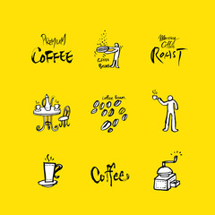 카페 포스터 / 손으로 그린 커피 그림