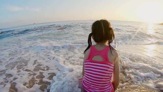 cute girl on the beach