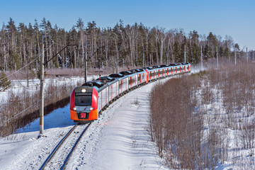 Fototapeta premium Modern high-speed train.