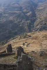Fototapeta na wymiar Susupillo site Nothern Peru. Ances. Inca culture
