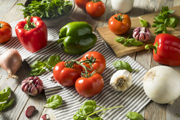 Healthy Organic Italian Herbs and Vegetables