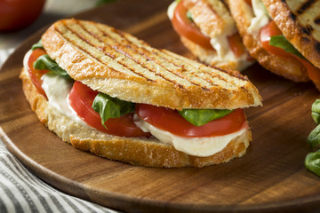 Healthy Grilled Basil Mozzarella Caprese Panini