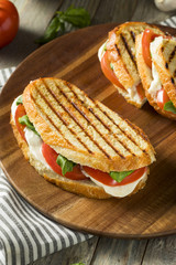 Healthy Grilled Basil Mozzarella Caprese Panini