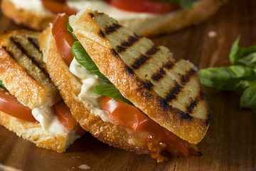 Healthy Grilled Basil Mozzarella Caprese Panini