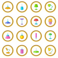 Lamp icons circle