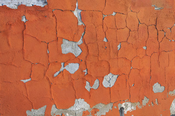 Old pealed red paint 
