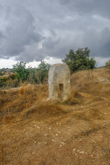 Standing stone in rural Cyprus.