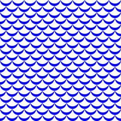 Fish tail or mermaid scale vector pattern. Regular seamless background. Fish scale pattern.