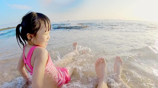 cute girl on the beach