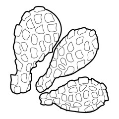 Thighs icon, outline style