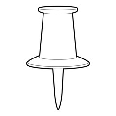 Thumbtack icon, outline style