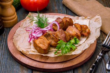 Kebab of veal