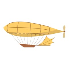 Airship icon, cartoon style