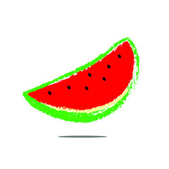 Red watermelons. Vector background with red watermelon slices.